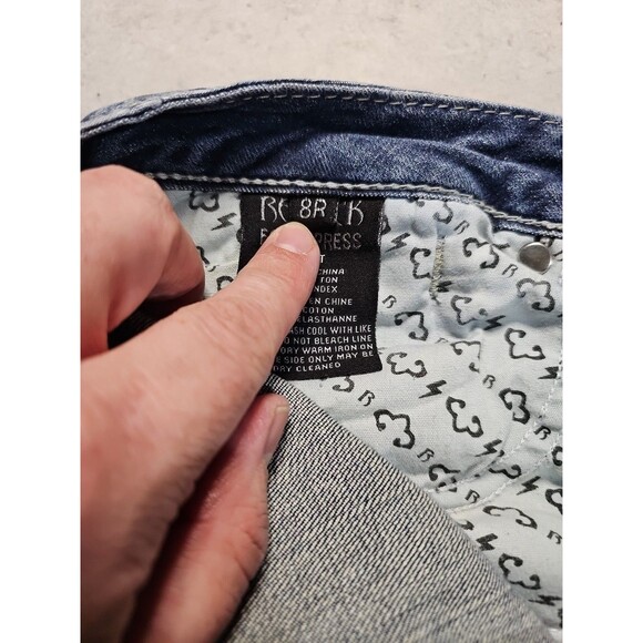 ReRock Express Jeans Womens 8 Boot Cut Flare Stretch Zipper 5 Pocket Y2K 32x32 - Picture 11 of 12